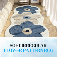 Floral Wave-Edge Rug