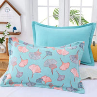 Floral Print Cotton Pillowcase Pair