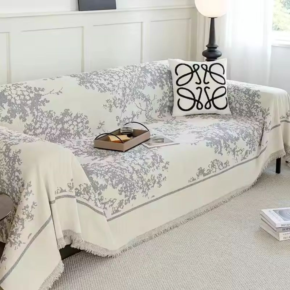 Flowerfield Chenille Sofa Cover