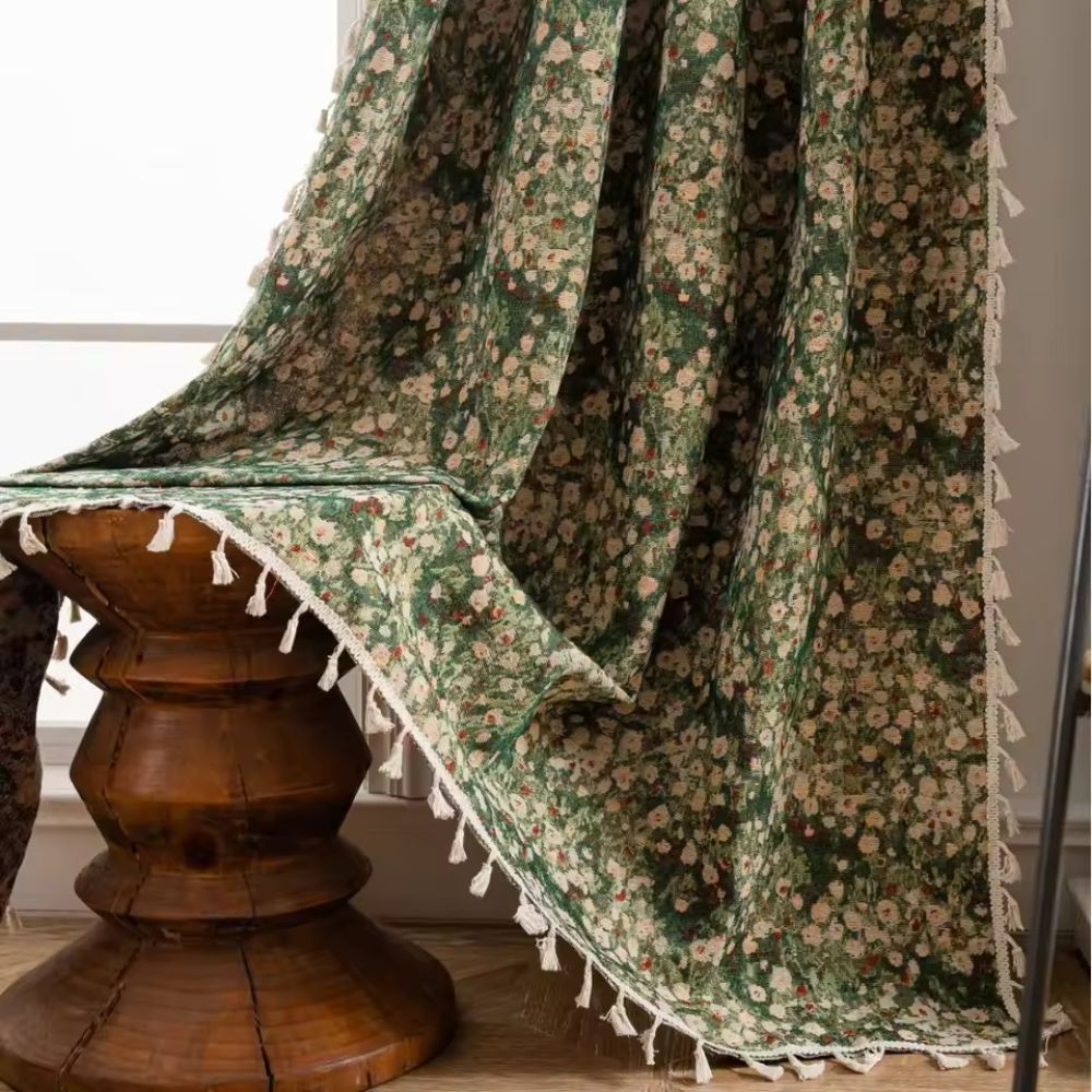 Vintage Floral Curtain 150cm Wide