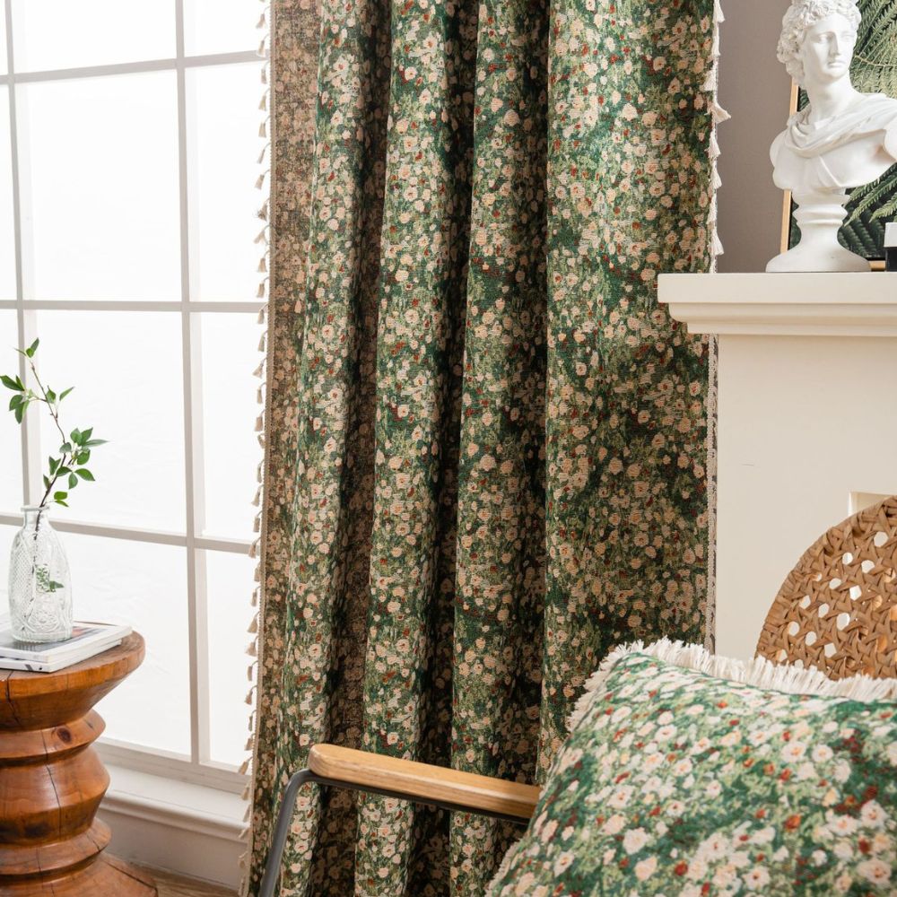Vintage Floral Curtain 150cm Wide