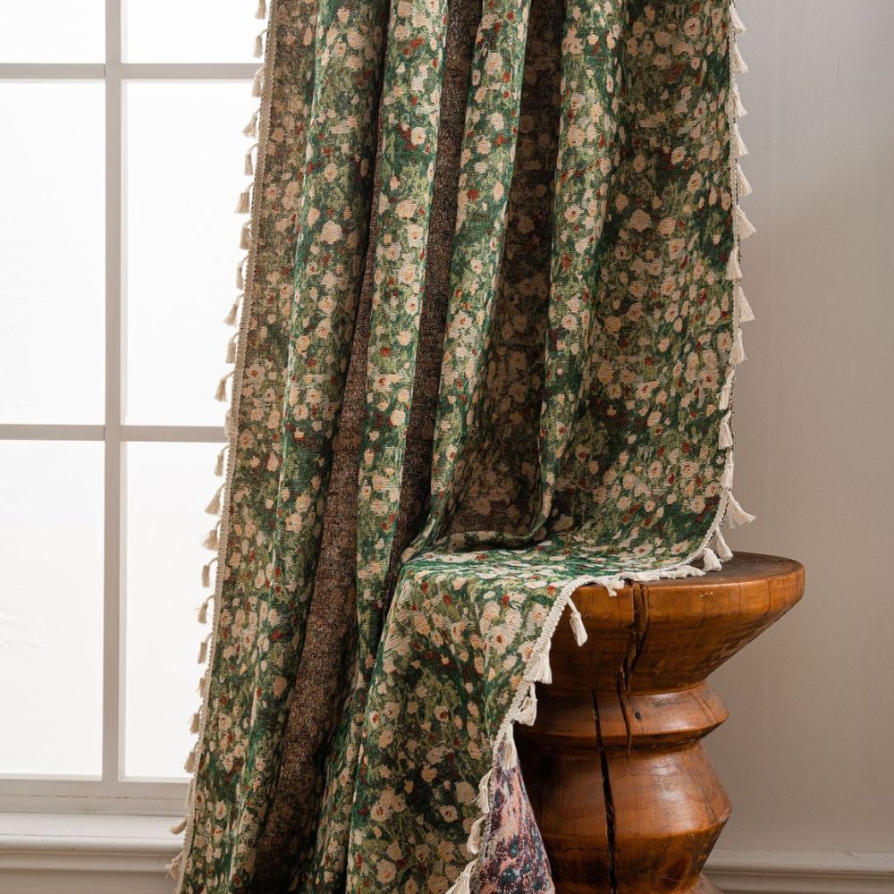 Vintage Floral Curtain 150cm Wide