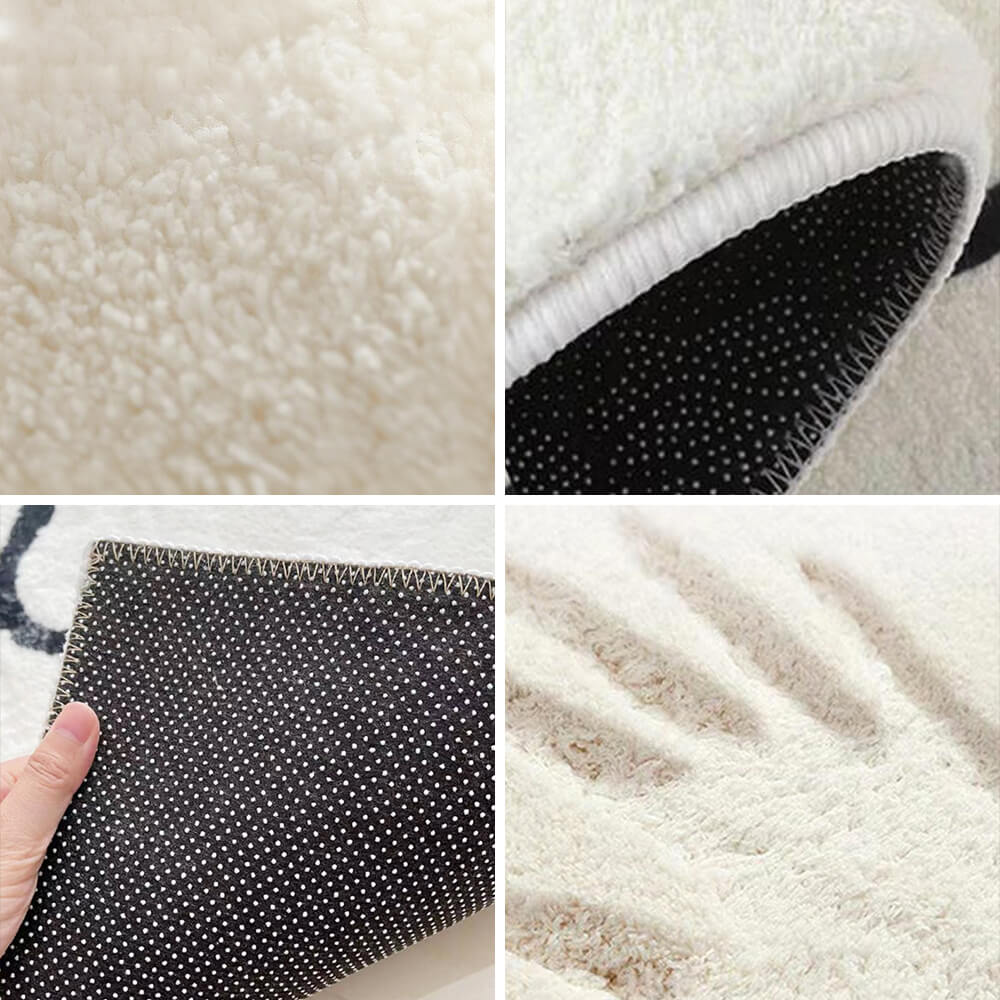 Checkerboard Irregular Bedside Rug