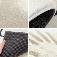 Checkerboard Irregular Bedside Rug