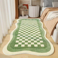 Checkerboard Irregular Bedside Rug