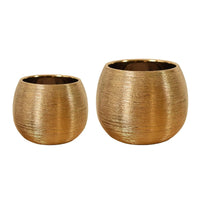 Gold Glazed Ceramic Plant Pot