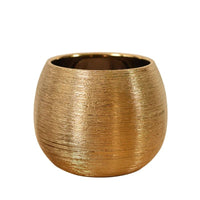 Gold Glazed Ceramic Plant Pot