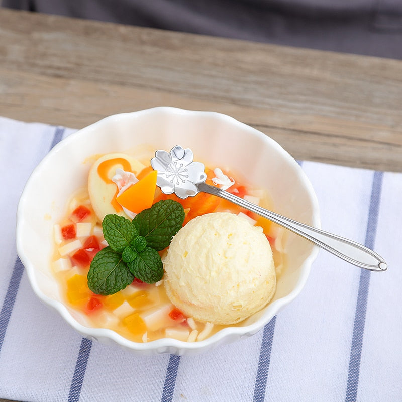 Floral Teaspoon Set of Eight