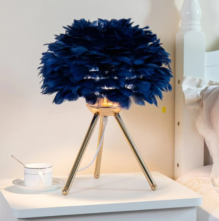 Feather Shade Table Lamp 40cm