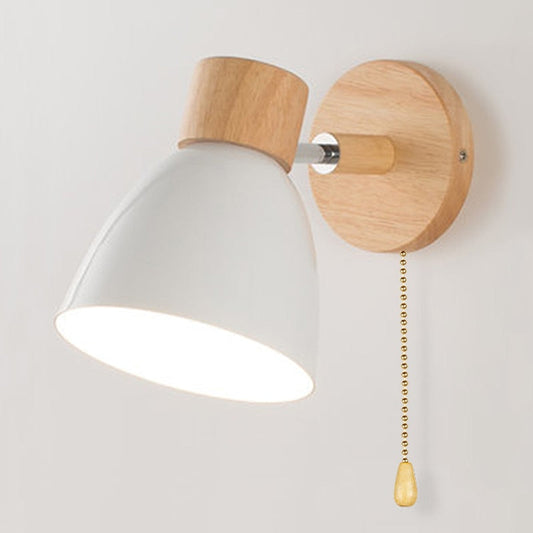 Painted Wood Wall Light 30cm