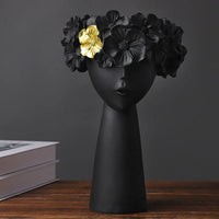 Girl Portrait Resin Vase 27cm