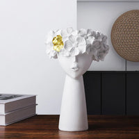 Girl Portrait Resin Vase 27cm