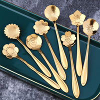Floral Teaspoon Set of Eight