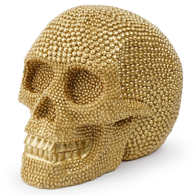 Hand-Painted Skull Sculpture