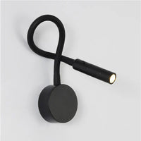 Flexible gooseneck reading wall light
