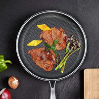 Honeycomb Stainless Steel Frying Pan, 30cm