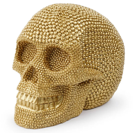 Hand-Painted Skull Sculpture