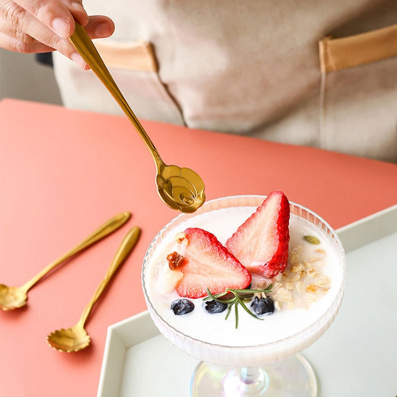 Floral Teaspoon Set of Eight
