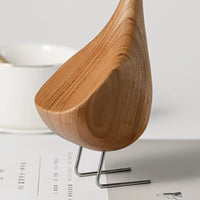 Nordic Carved Wood Goose Figure