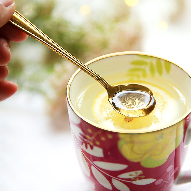 Floral Teaspoon Set of Eight