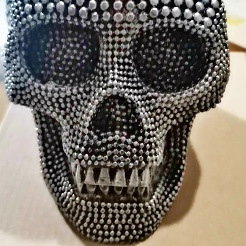 Hand-Painted Skull Sculpture
