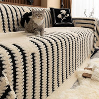 Tufted Plush Sofa Cover