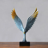 Perched Eagle Resin Sculpture 33cm
