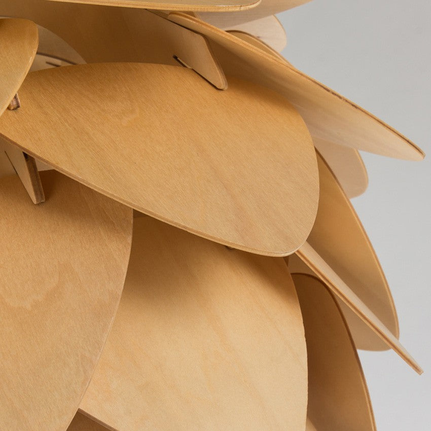 Pine Cone Wood Pendant Light 38-45cm