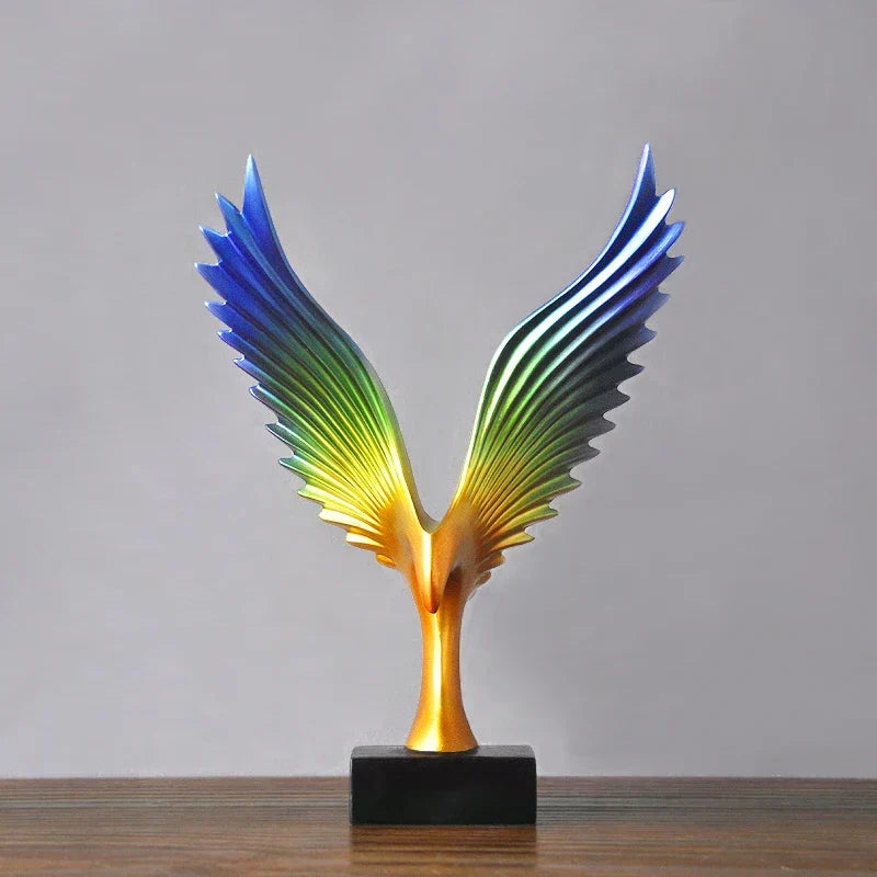 Perched Eagle Resin Sculpture 33cm