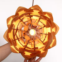Pine Cone Wood Pendant Light 38-45cm