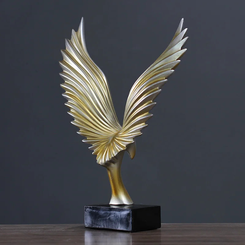 Perched Eagle Resin Sculpture 33cm