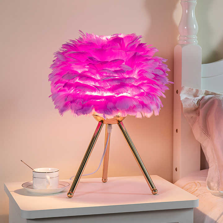 Feather Shade Table Lamp 40cm