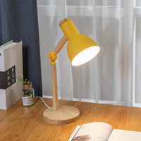 Rubberwood Adjustable Desk Lamp