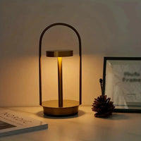 Brushed Metal Cordless Table Lamp