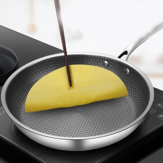 Honeycomb Stainless Steel Frying Pan, 30cm