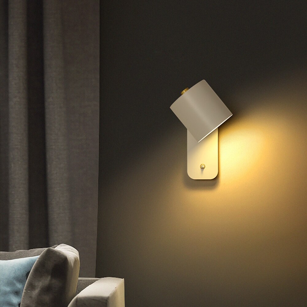 Metal Wall Light with Switch 23cm