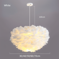 Feather Shade Pendant Light 30cm