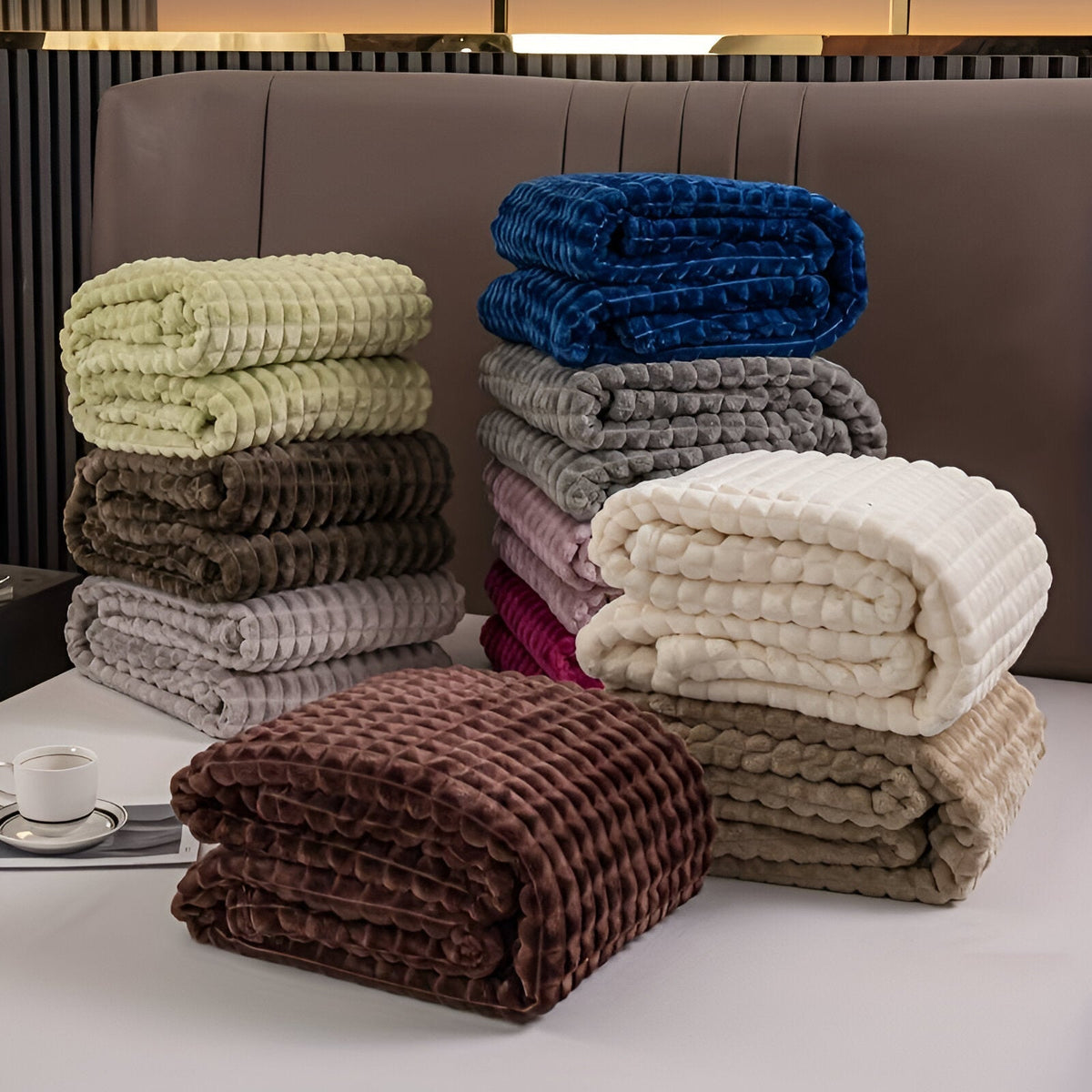 Textured Coral Fleece Blanket