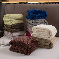 Textured Coral Fleece Blanket