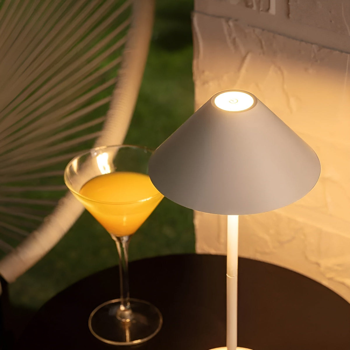 LumiLuxe Cordless Cone Table Lamp