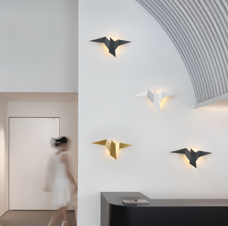 Folded Bird Wall Light 34cm