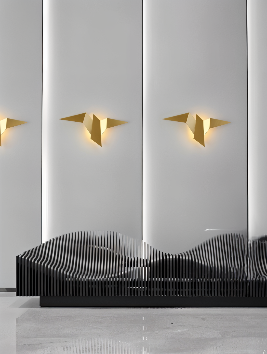 Folded Bird Wall Light 34cm