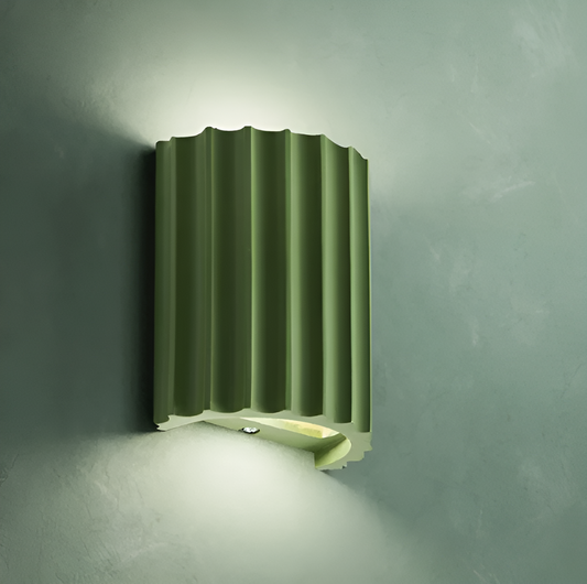Striped Resin LED Wall Light 16cm