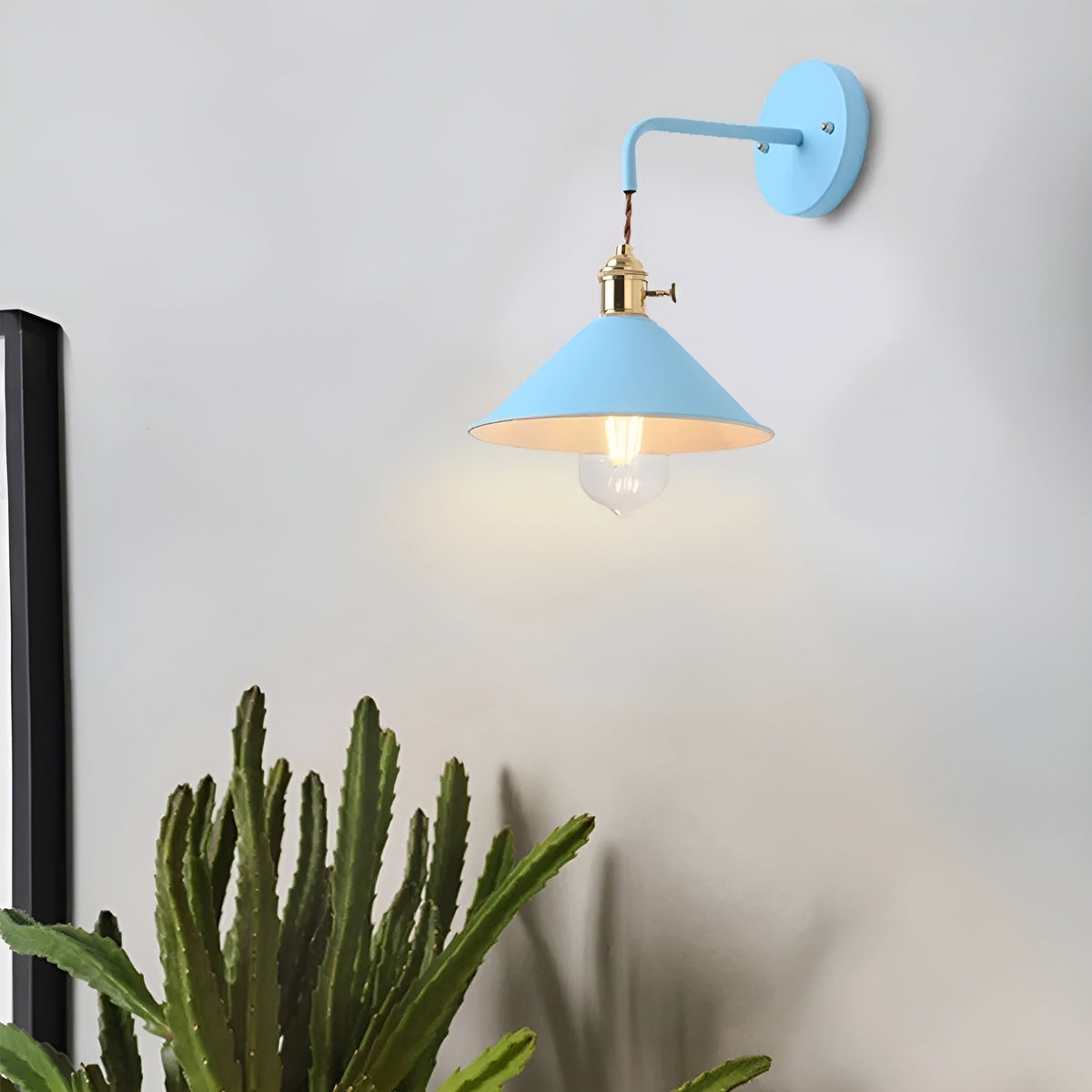 Retro Cone Metal Wall Light 22cm