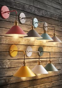 Retro Cone Metal Wall Light 22cm