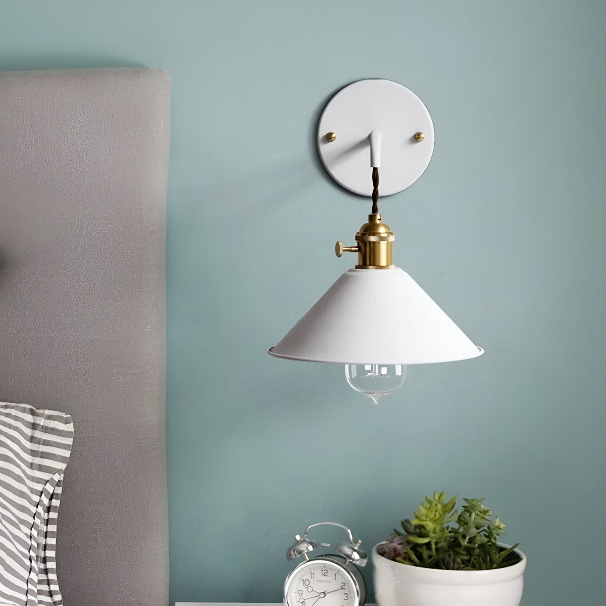 Retro Cone Metal Wall Light 22cm