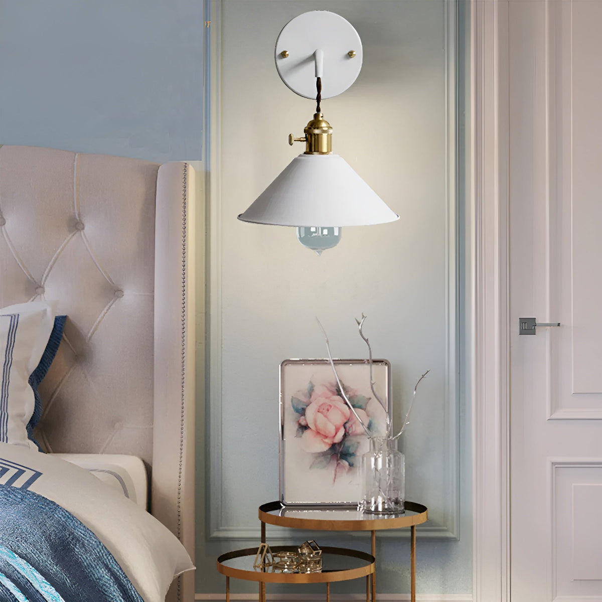 Retro Cone Metal Wall Light 22cm