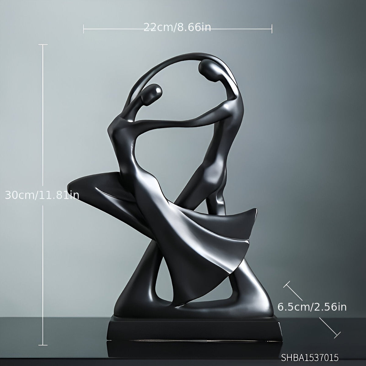 Dancing Couple Resin Sculpture 28cm