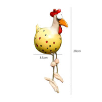 Big-Eyed Resin Chicken Statue 28cm