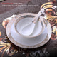 Gilt-Edged Porcelain Tableware Set